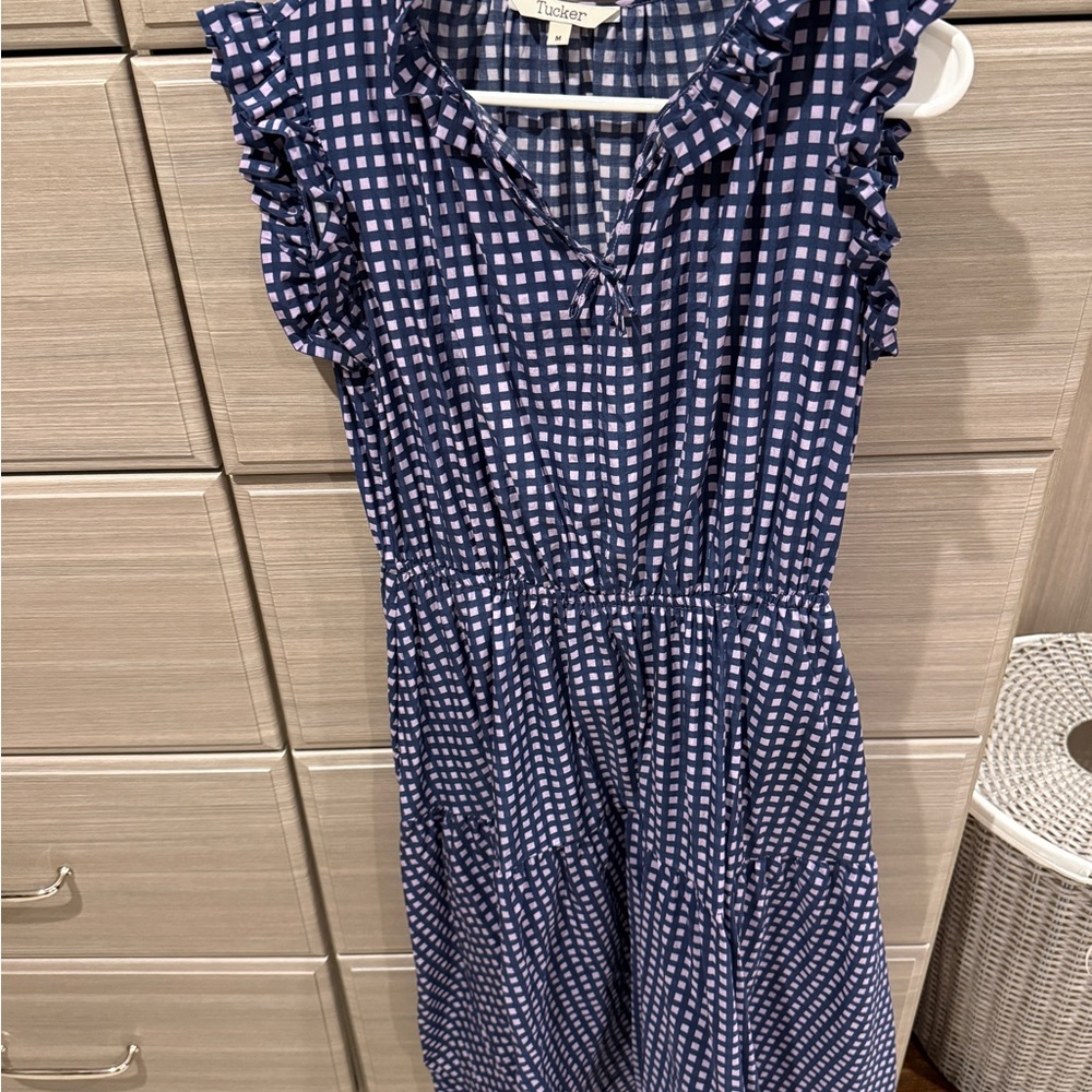 Tucker purple gingham  Smocked Sundress
